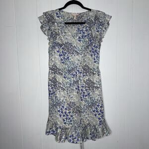 Rebecca Taylor Women’s 100% Silk Floral Ava Dress Blue Size 2
